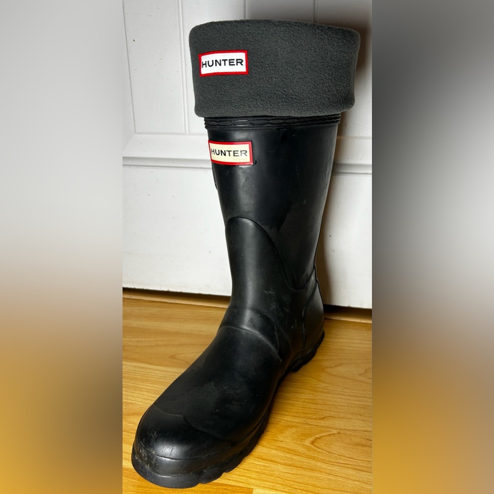 HUNTER Recycled Fleece Tall Boot Sock - Grey